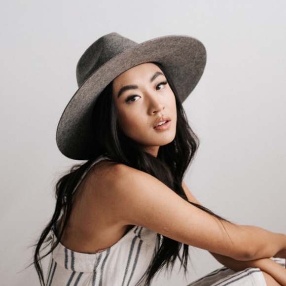 GIGI PIP Scottie Wide Brim Fedora Hat Gray Australian Wool Felt S/M (57) - Picture 8 of 8